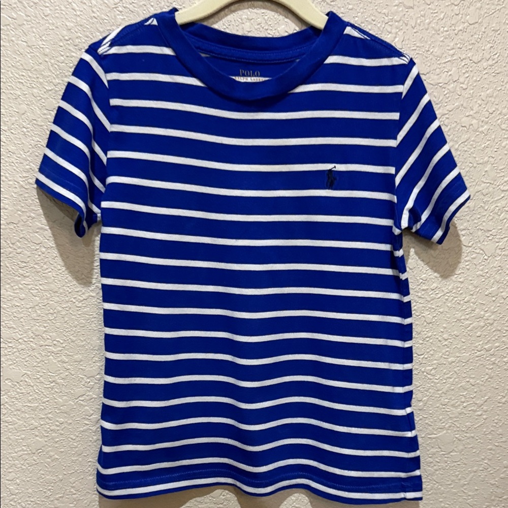 Polo by Ralph Lauren Kids Navy and White Striped Tee